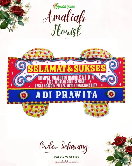 Papan Bunga Ucapan Selamat Pusako