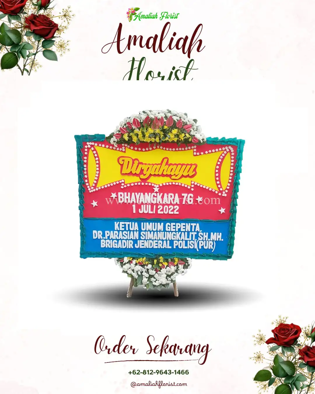 Papan Bunga HUT Ulang Tahun Pusako